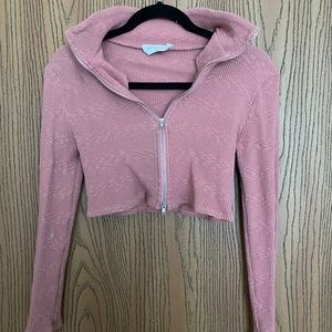 pink zip up
